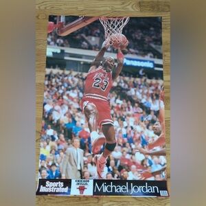 NWT VINTAGE POSTER #7454 Michael Jordan Sports Illustrated NBA Chicago Bulls 36"
